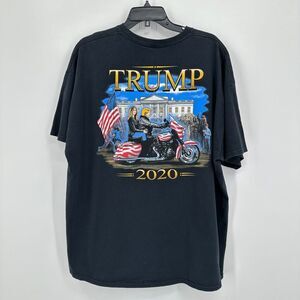 2020 Donald Trump Tshirt Mens 2XL Black Yellow USA Rally President Patriot USA‎